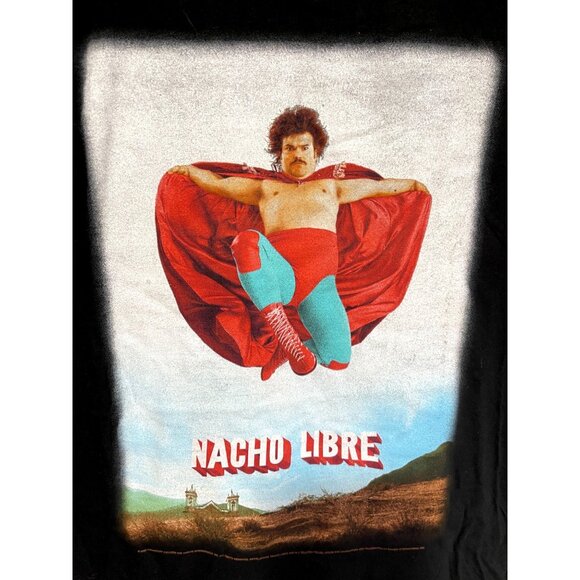 Y2K Nacho Libre Movie Promo T-Shirt Jack Black 2008 Mens 2XL HTF